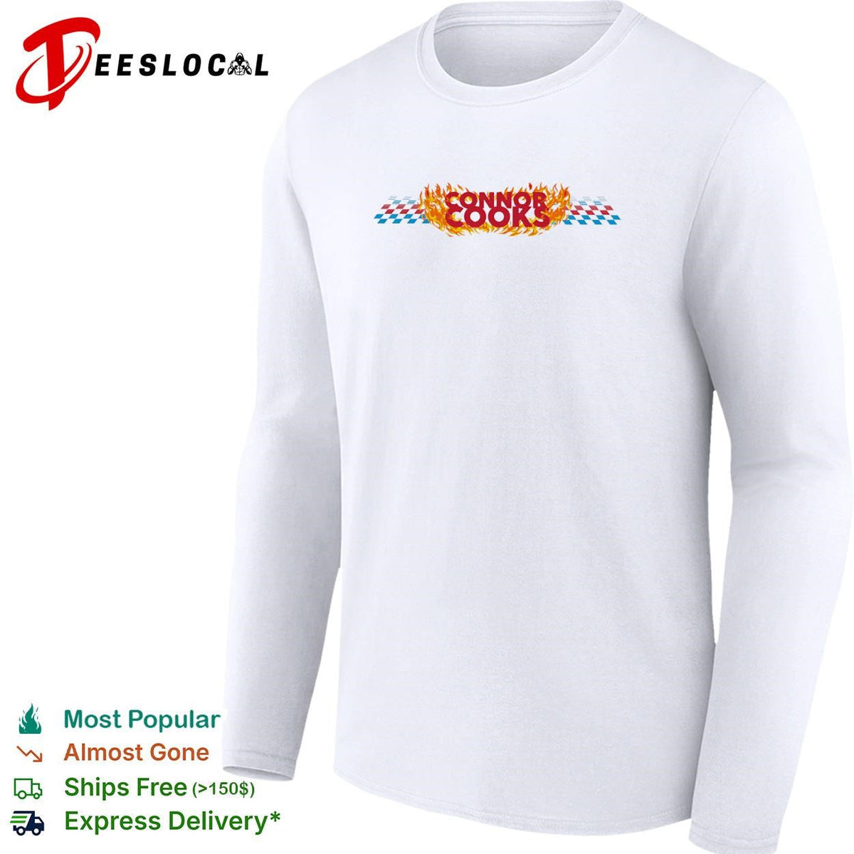 Connor Zilisch cooks flames checkered NASCAR graphic shirt Unisex
