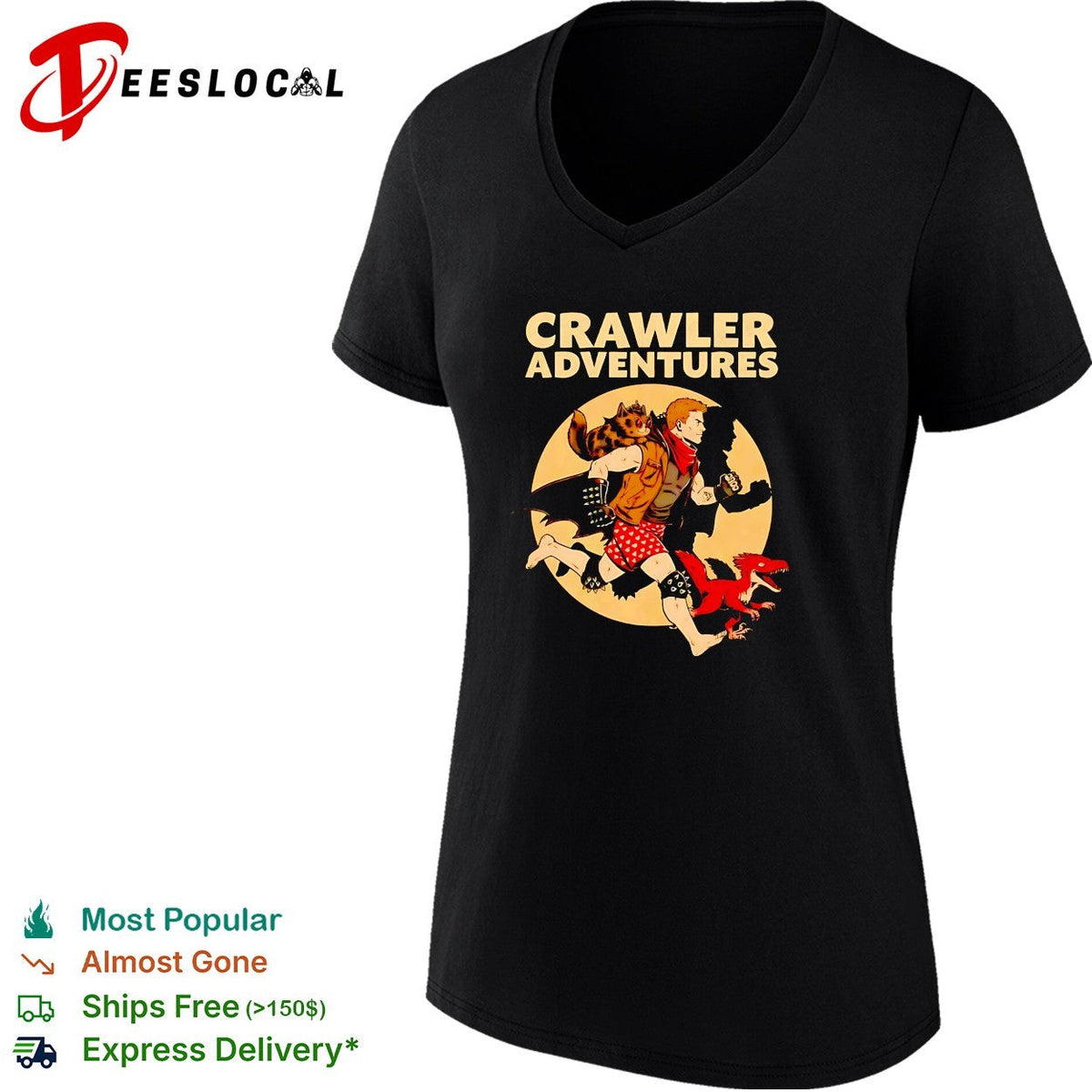 Crawler Adventures fantasy dungeon character running creatures shirt Unisex
