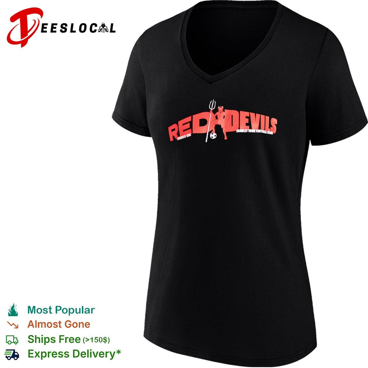 Crawley Town Football Club Red Devils Founded 1896 shirt Unisex
