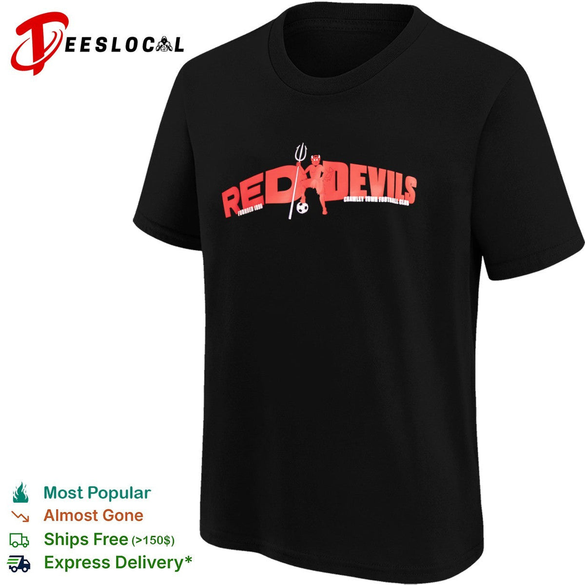 Crawley Town Football Club Red Devils Founded 1896 shirt Unisex