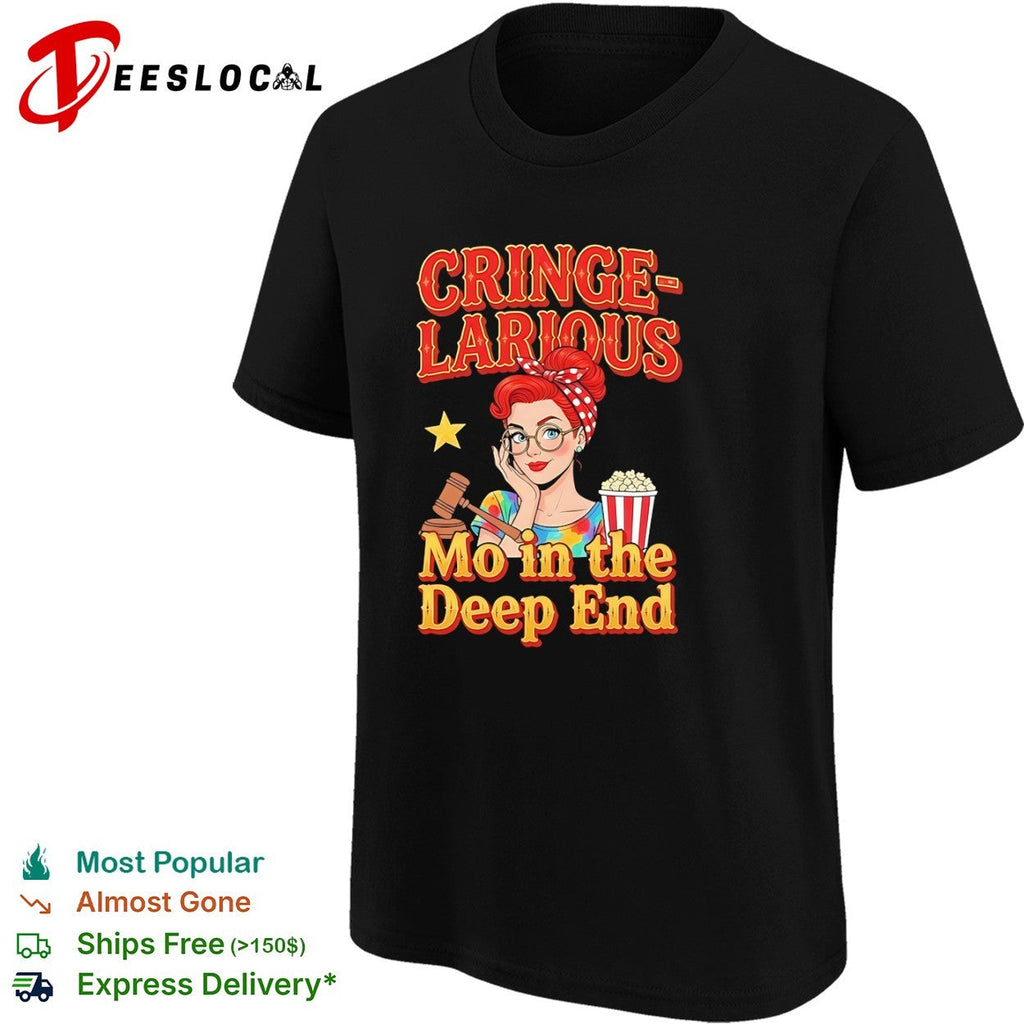 Cringelarious Mo in the Deep End Pop Culture Parody Movie Judge Gavel Popcorn shirt Unisex