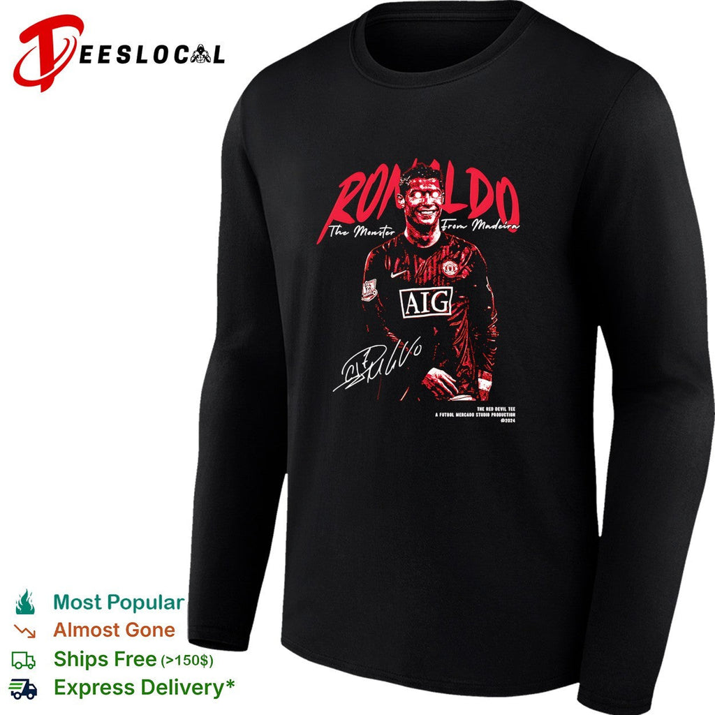 Cristiano Ronaldo Manchester United the monster from Madeira signature shirt Unisex