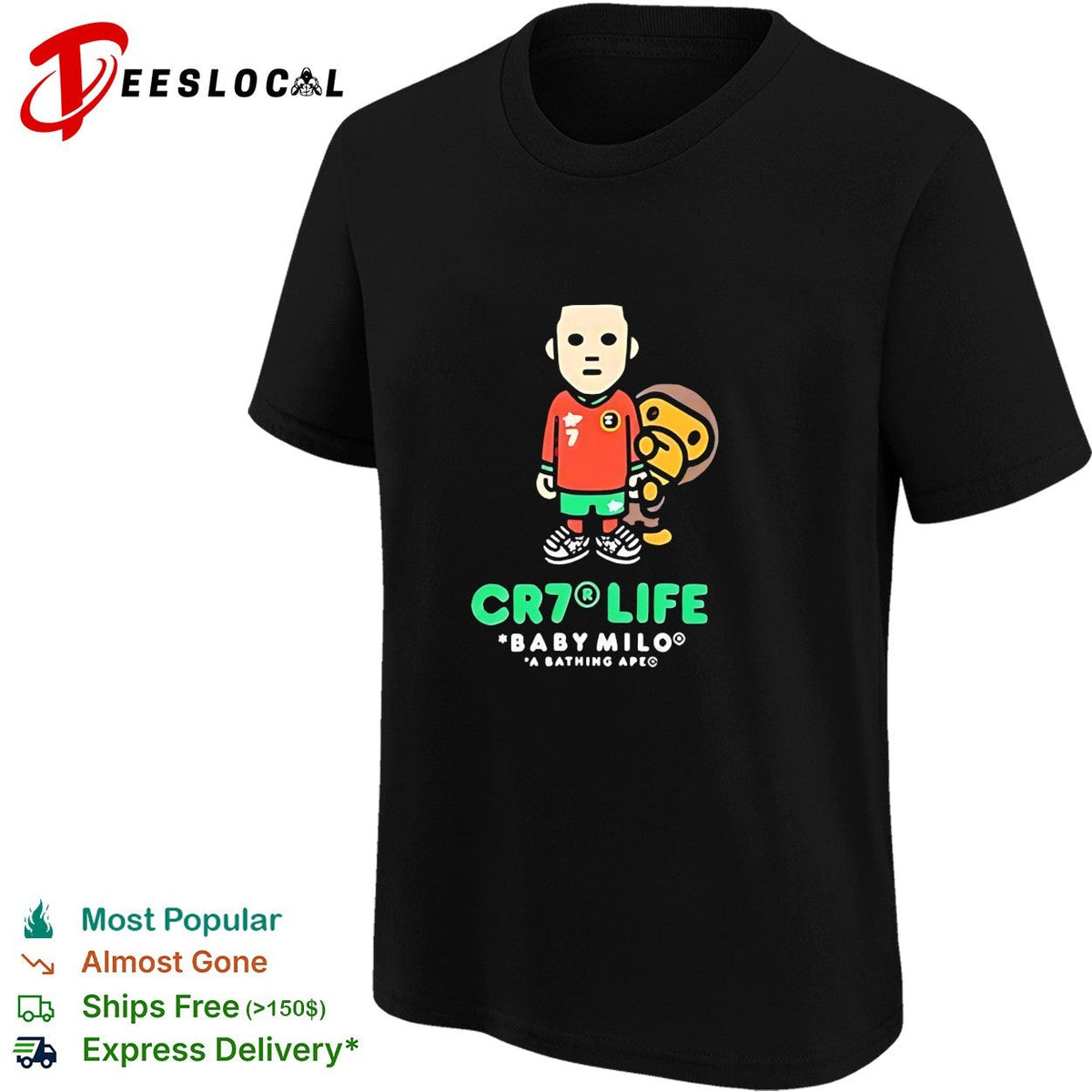 Cristiano Ronaldo Portugal national team CR7 Life Baby Milo A Bathing Ape shirt Unisex