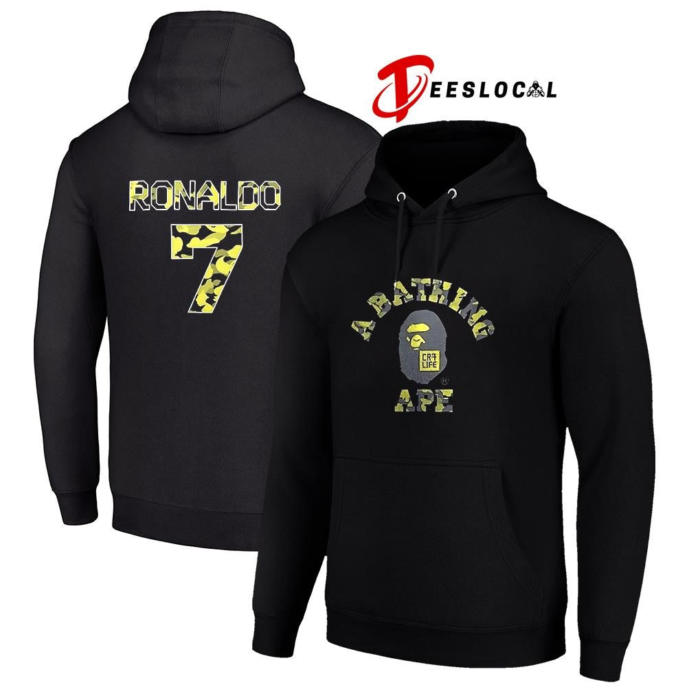 CristianoRonaldoXBAPECR7lifecollectionABathingApeCamonumber7shirt Unisex