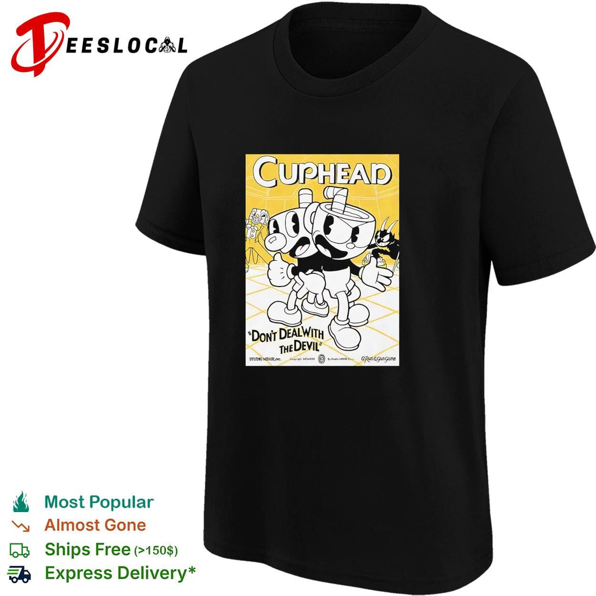 Cuphead Don’t Deal with the Devil Mugman King Dice The Devil Studio MDHR shirt Unisex