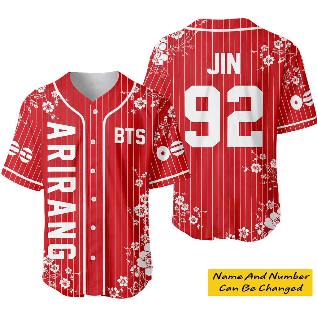 Custom BTS Members Arirang World Tour Baseball Jersey Unisex