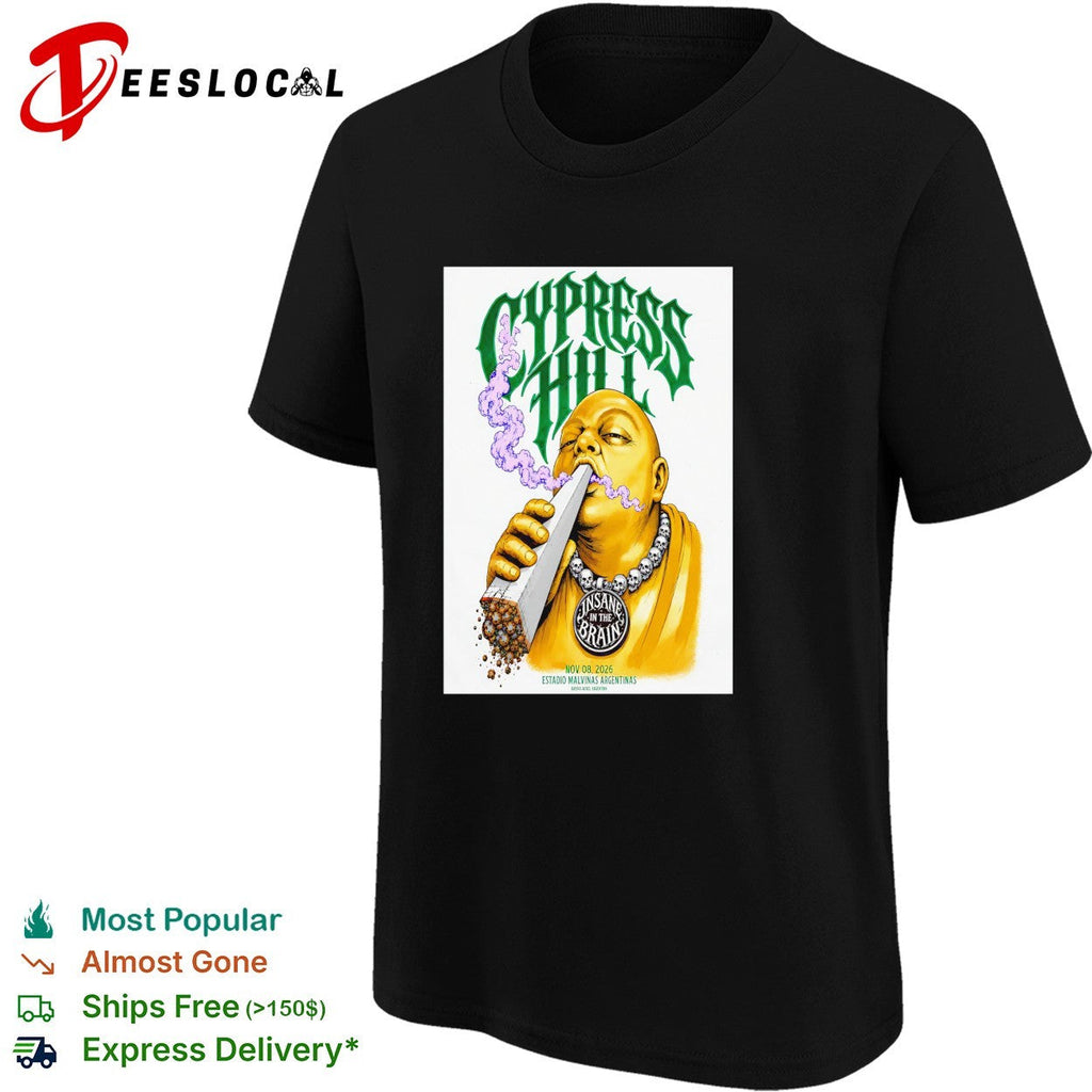 Cypress Hill Estadio Malvinas Argentinas 2026 poster shirt Unisex