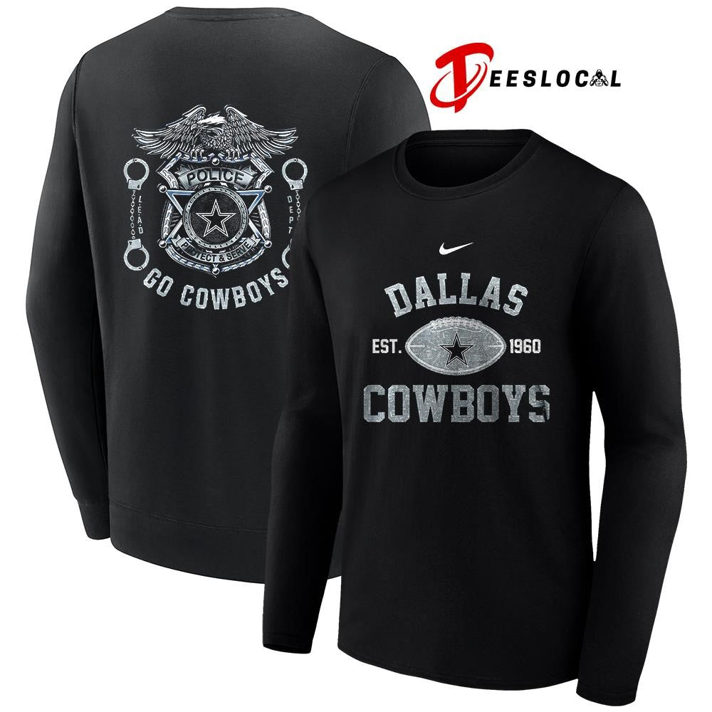 Dallas Cowboys law enforcement tribute protect and serve logo shirt Unisex