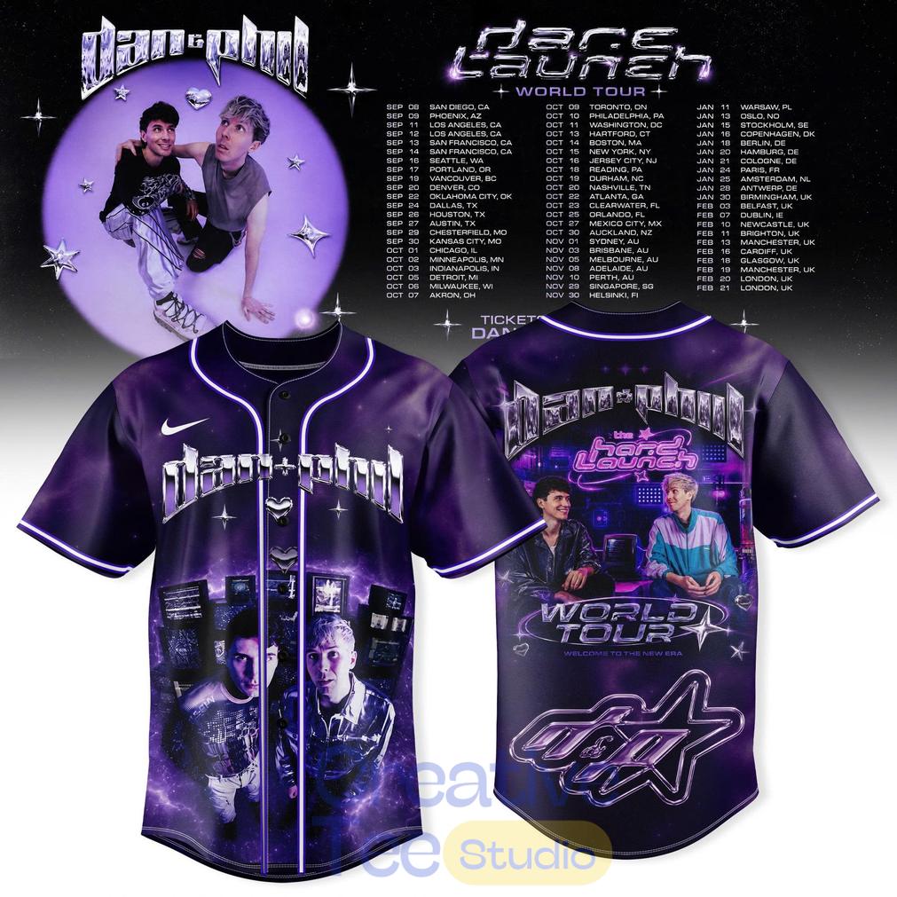 Dan & Phil Hard Launch Tour Baseball Jersey Unisex