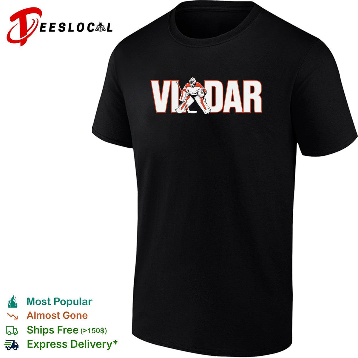 Dan Vladar Philadelphia Flyers goalie typography shirt Unisex