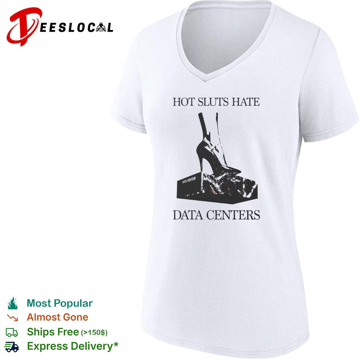 Data centers high heel hate shirt Unisex