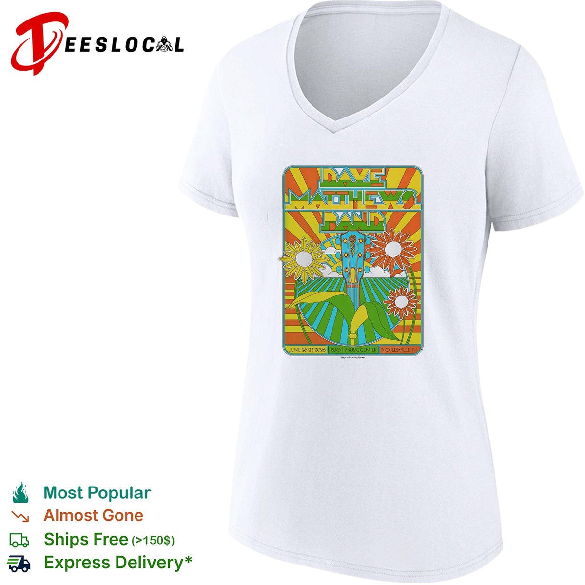 Dave Matthews Band Noblesville Indiana at Ruoff Music Center On June 26 27 2026 shirt Unisex