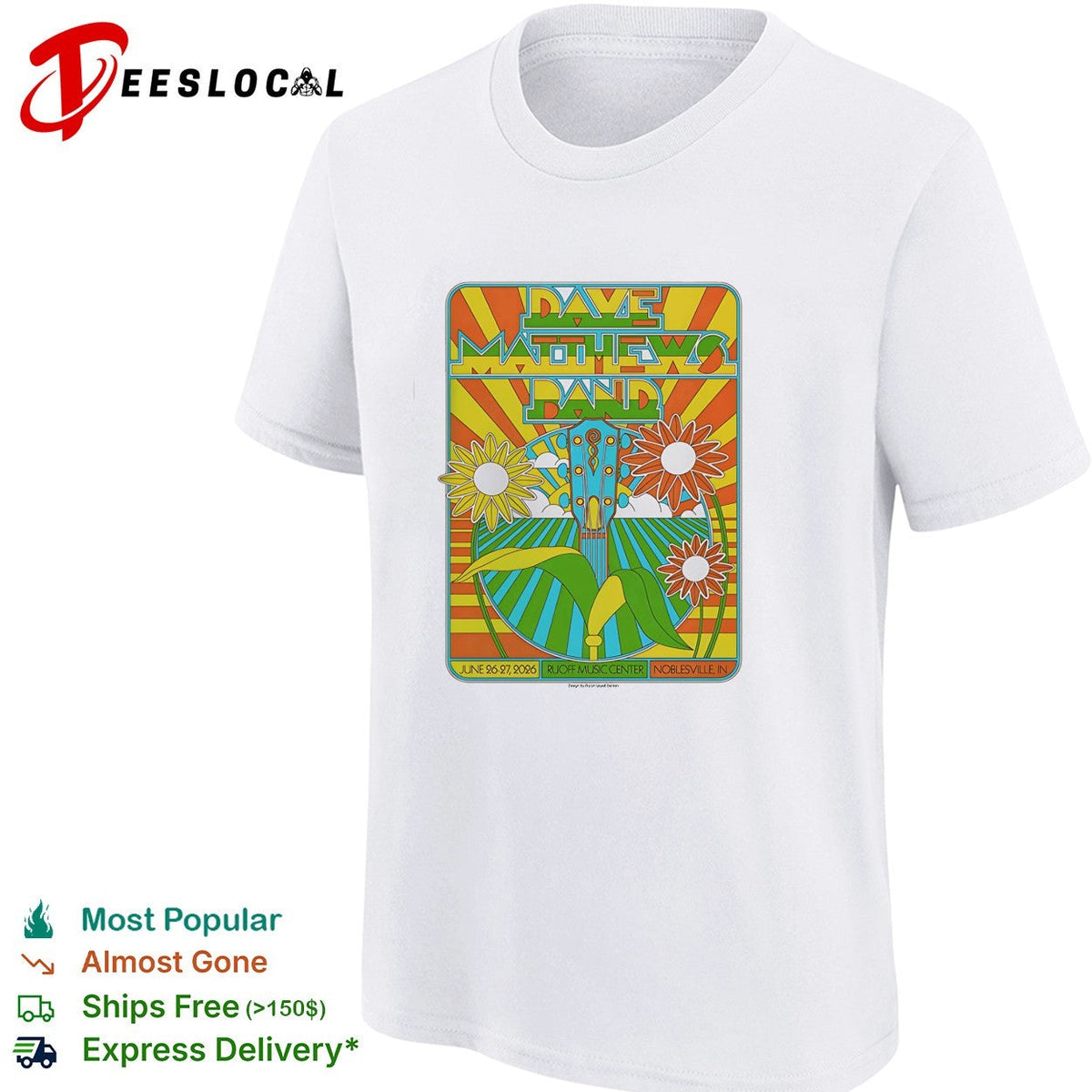 Dave Matthews Band Noblesville Indiana at Ruoff Music Center On June 26 27 2026 shirt Unisex