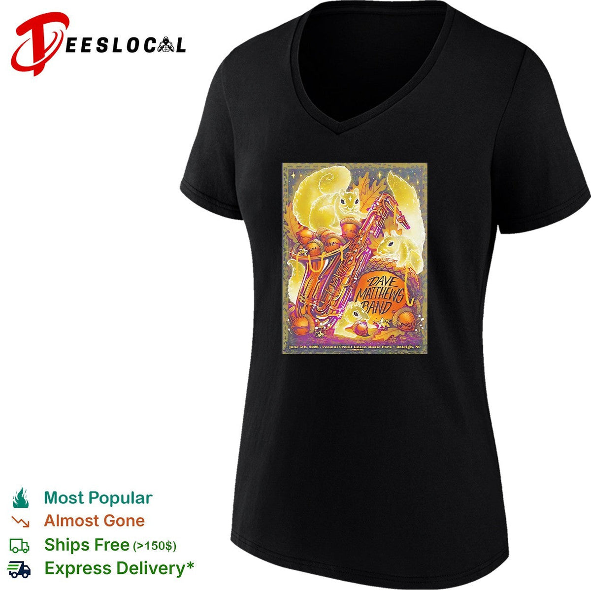 Dave Matthews Band Raleigh North Carolina 2026 Gig At Coastal Credit Union Music shirt Unisex