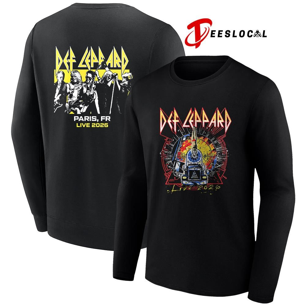 Def Leppard tour UK and EU Paris France event shirt Unisex