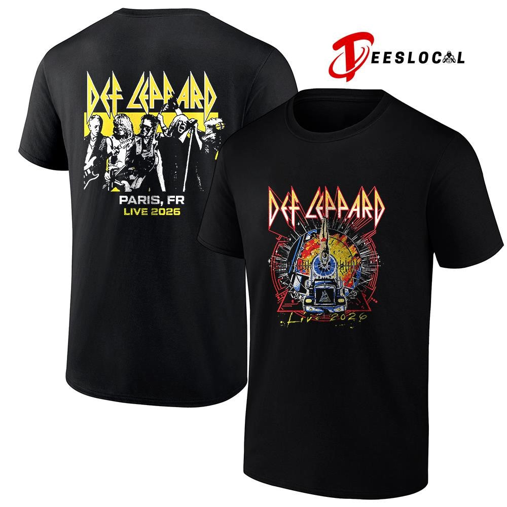Def Leppard tour UK and EU Paris France event shirt Unisex