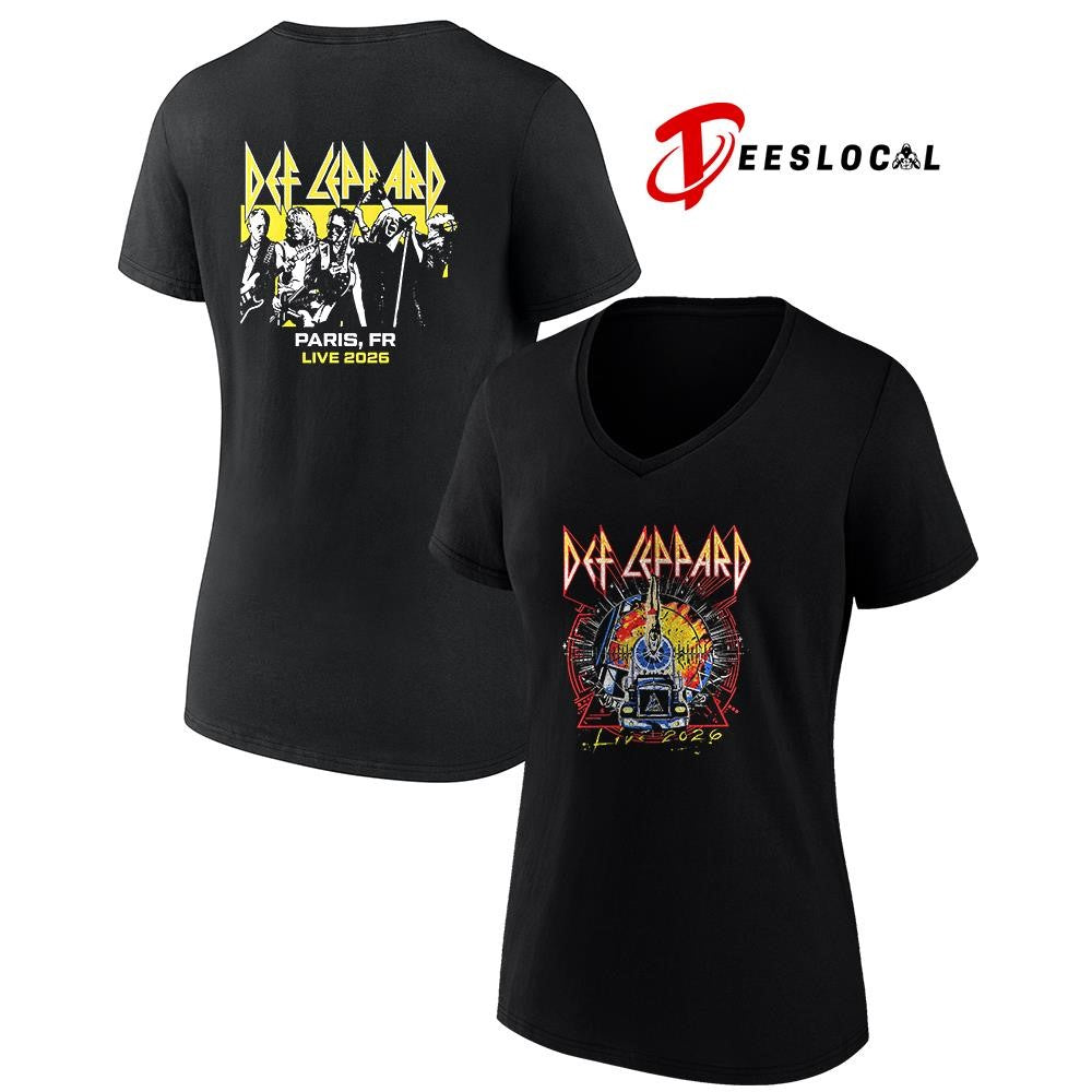 Def Leppard tour UK and EU Paris France event shirt Unisex