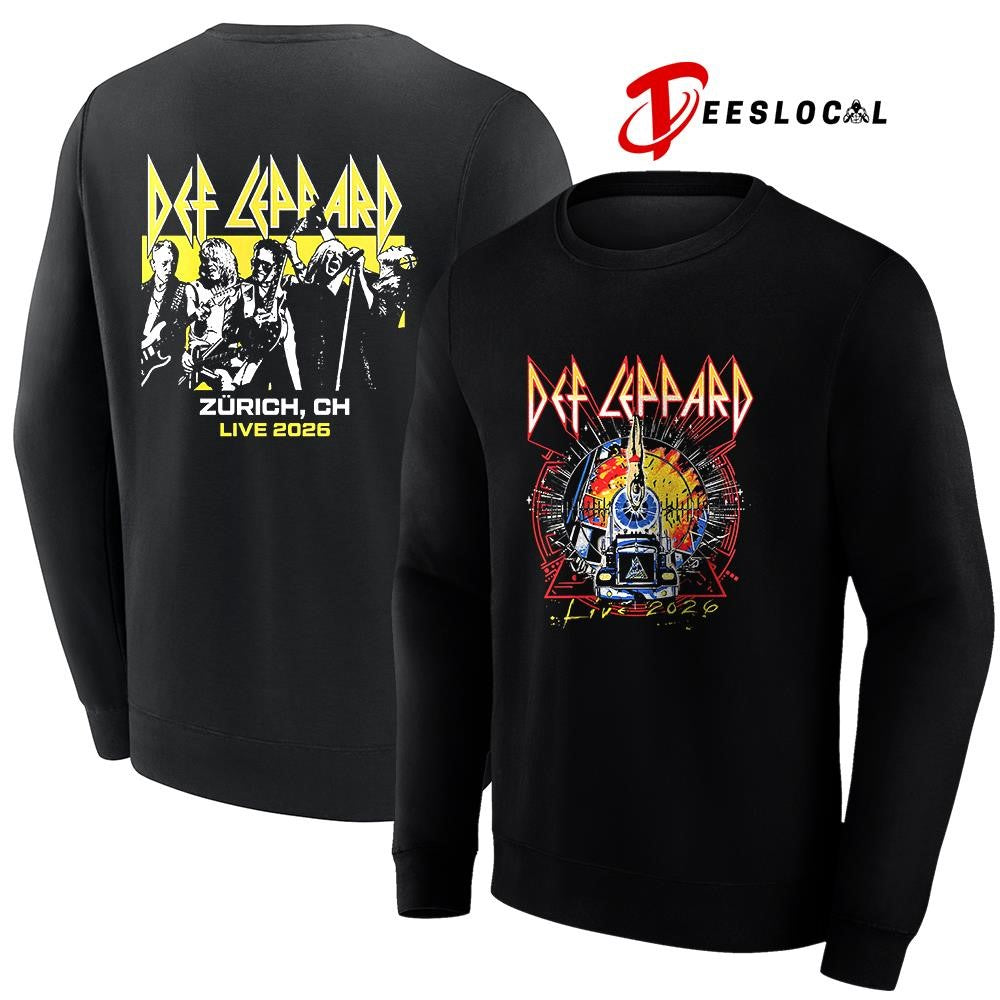 Def Leppard tour UK and EU Zurich Switzerland event shirt Unisex