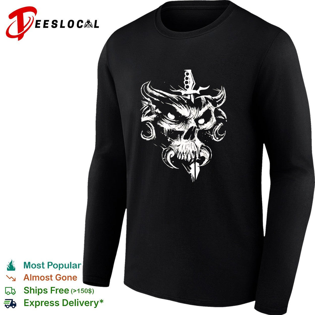 Demonic Skull with Dagger Metal Music shirt Unisex