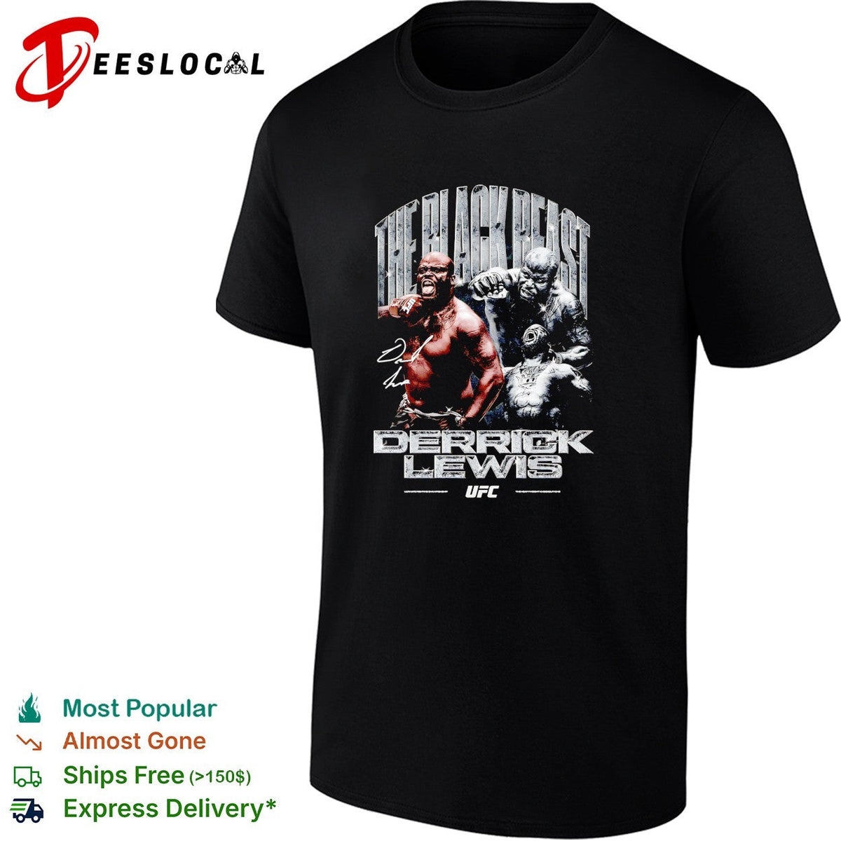Derrick Lewis fierce beast nickname UFC poster shirt Unisex