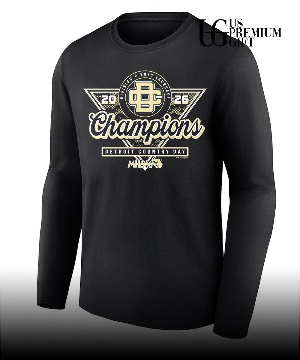 Detroit Country Day Division 2 MHSAA Boys Lacrosse Champions 2026 shirt Unisex