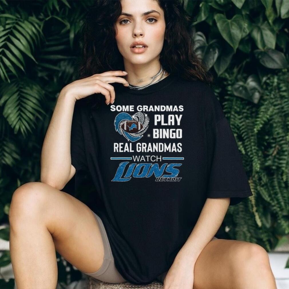 Detroit Football Team Grandmas Play Bingo Watch Lions Shirt