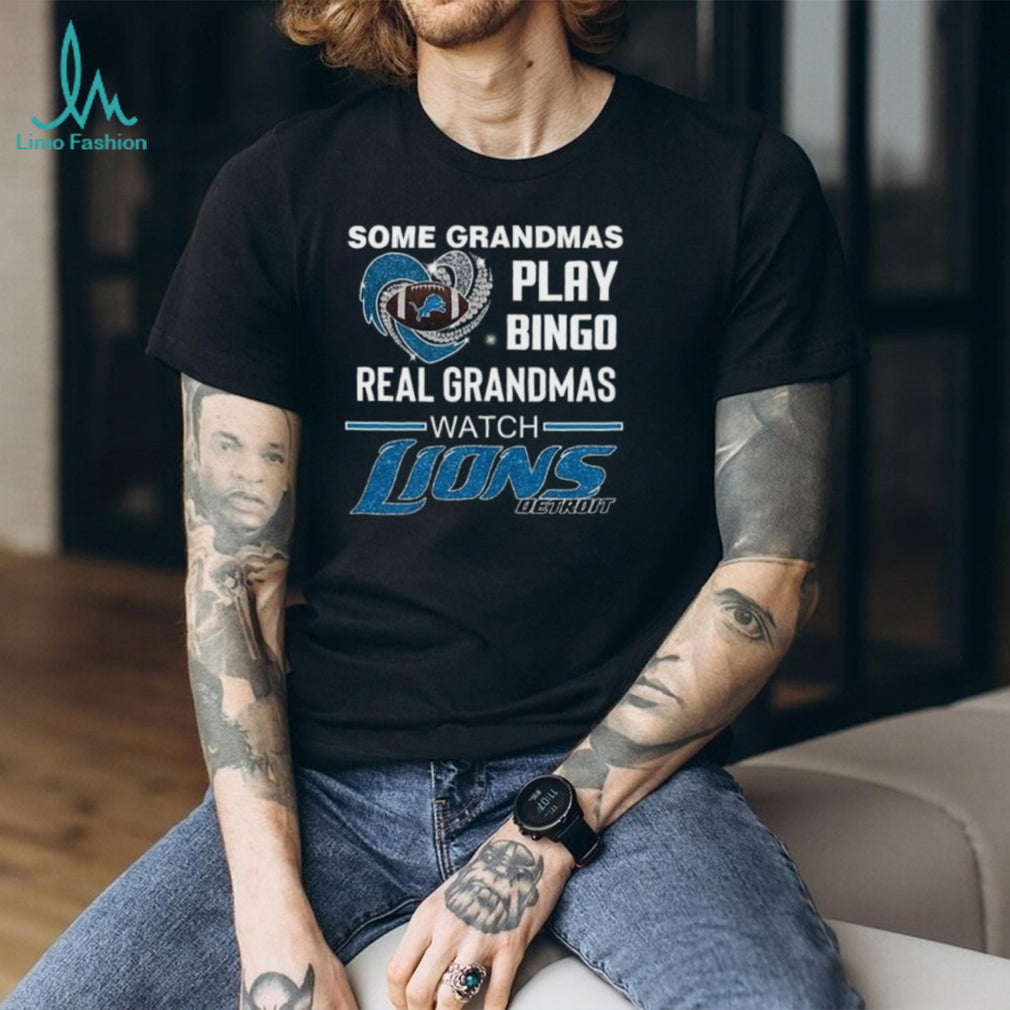 Detroit Football Team Grandmas Play Bingo Watch Lions Shirt