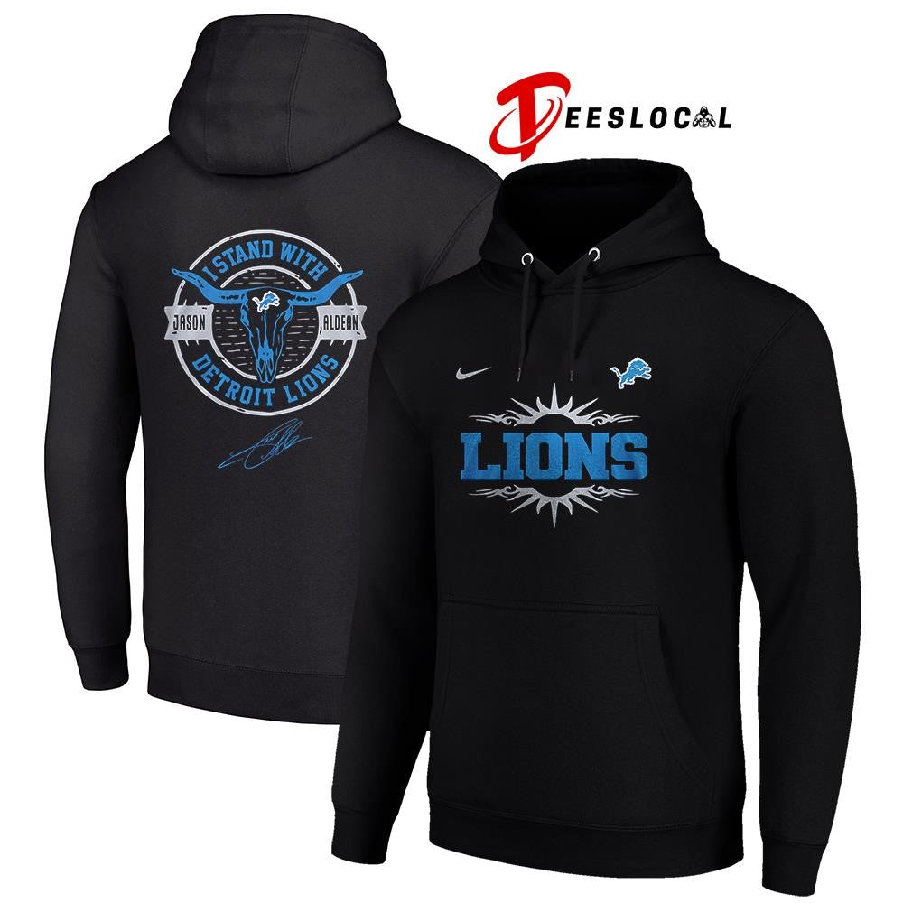 Detroit Lions x Jason Aldean I stand signature logo shirt Unisex