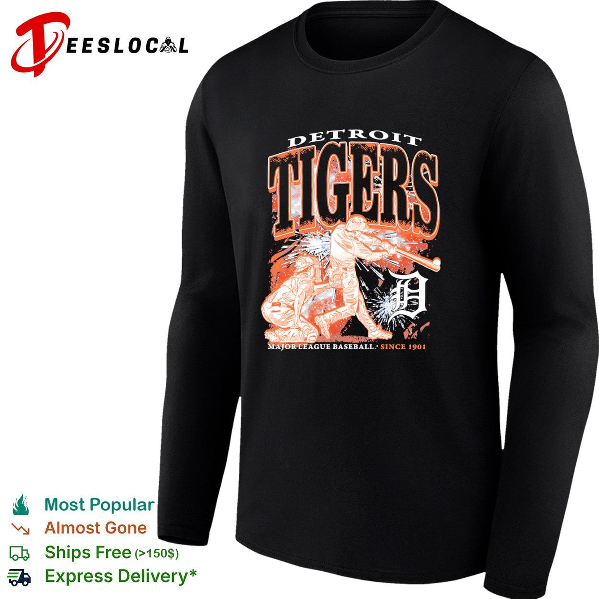 Detroit Tigers Major League Baseball since 1901 players shirt Unisex