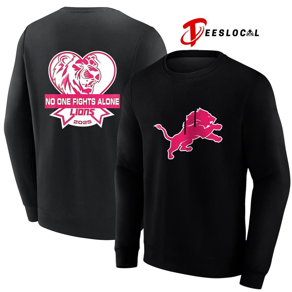 DetroitLionsnoonefightsalonefightcancerlogoshirt Unisex