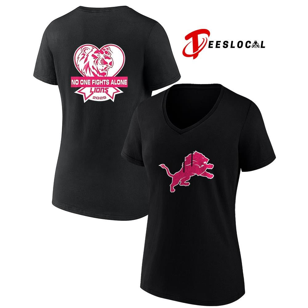 DetroitLionsnoonefightsalonefightcancerlogoshirt Unisex
