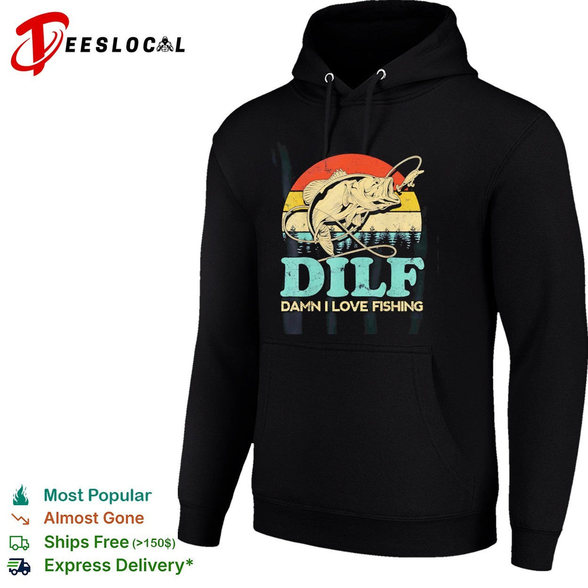 Dilf Damn I Love Fishing shirt Unisex