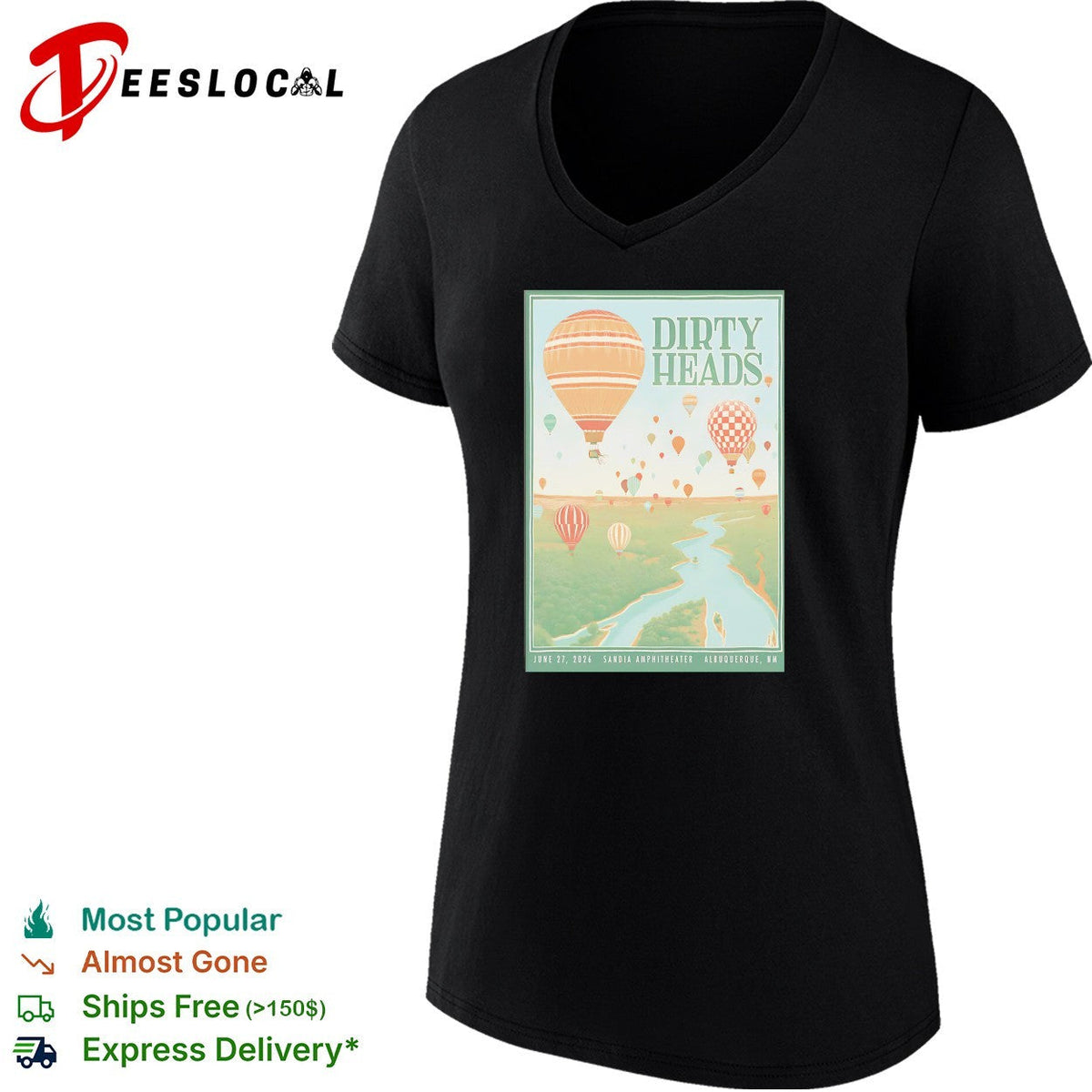 Dirty Heads Sandia Amphitheater Albuquerque 2026 poster shirt Unisex