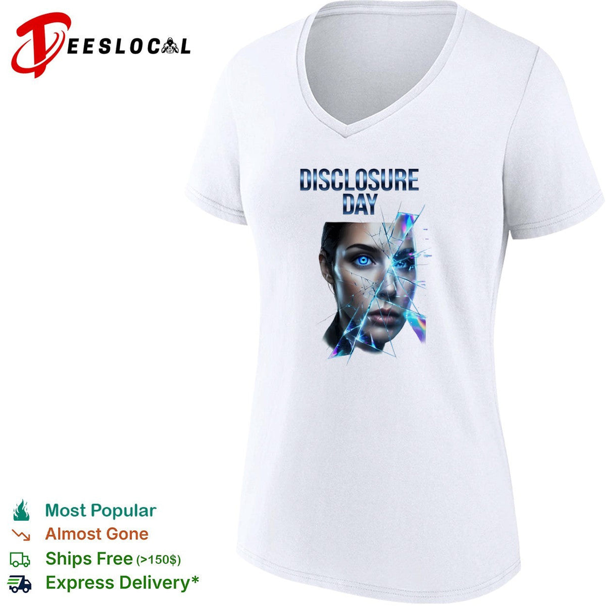 Disclosure Day shattered reflection futuristic eye concept shirt Unisex