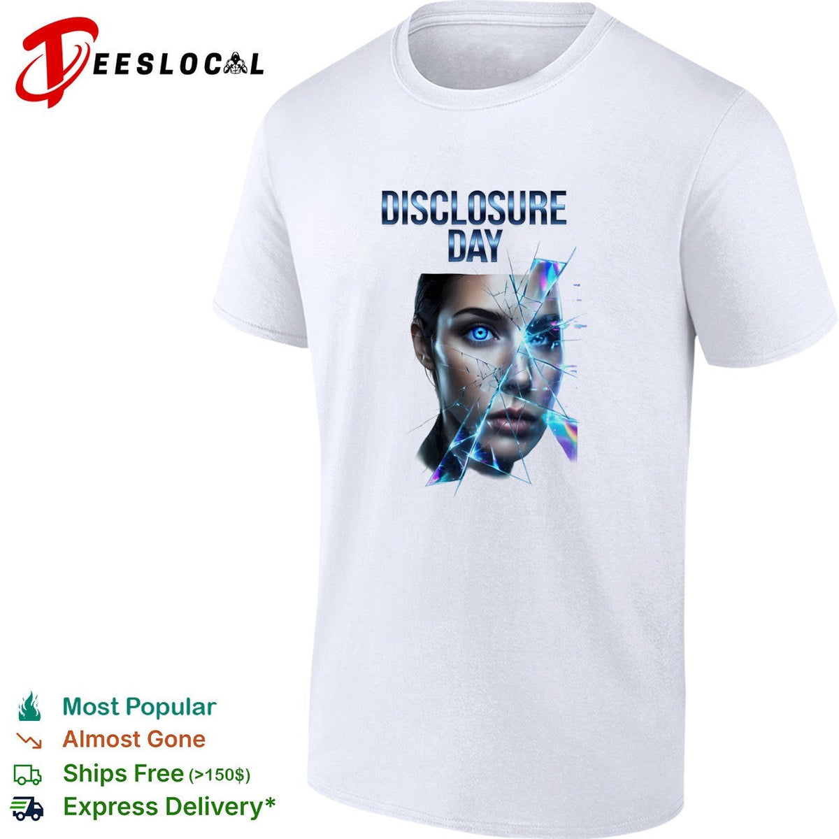 Disclosure Day shattered reflection futuristic eye concept shirt Unisex