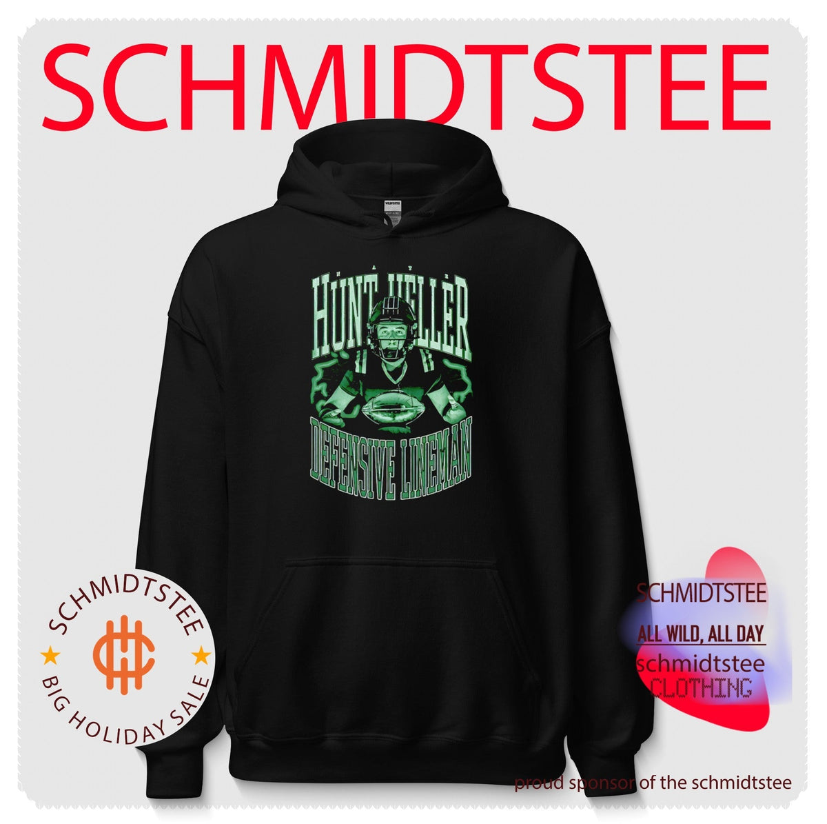 Distressed Defensive Lineman Hunt Heller Fan shirt Unisex