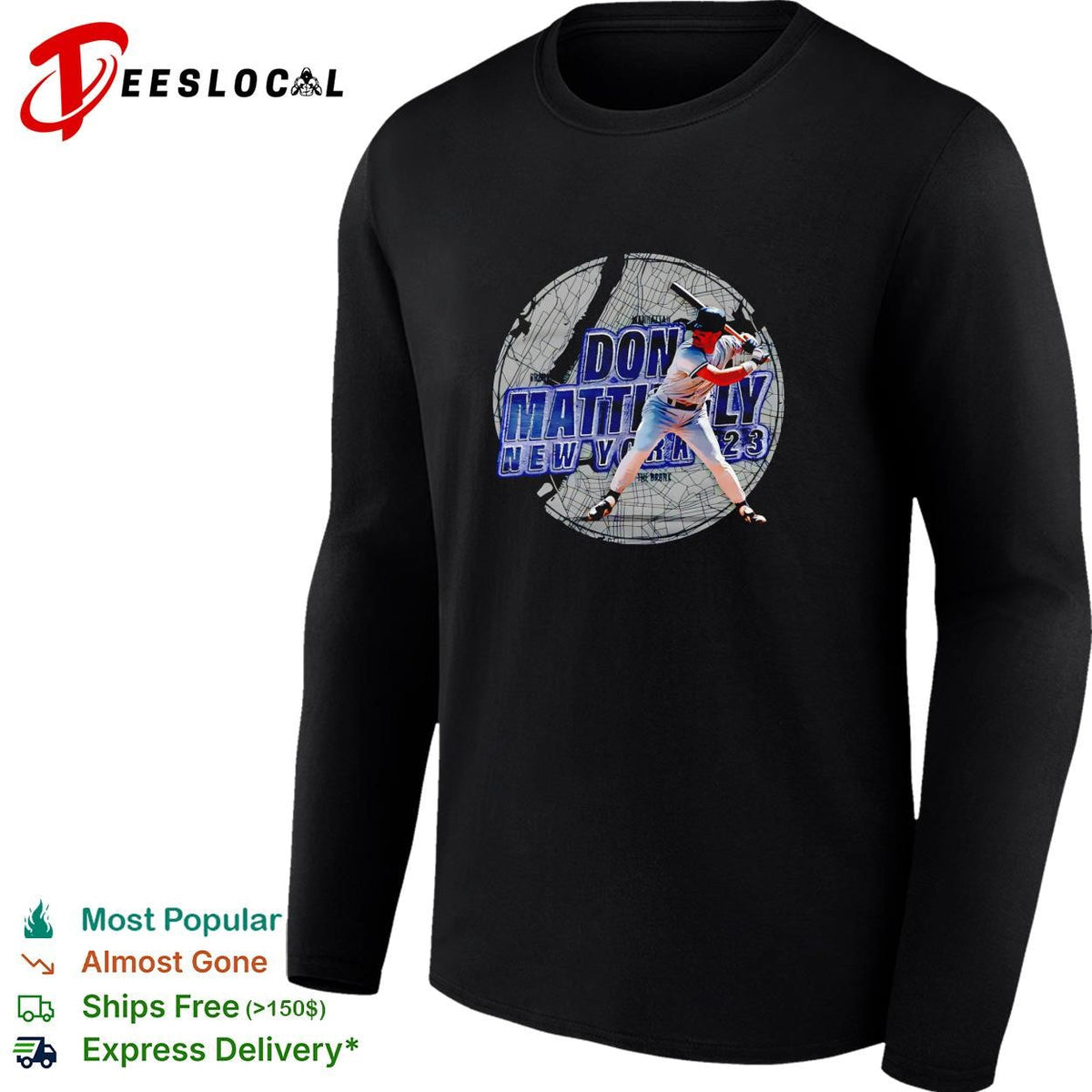 Don Mattingly New York Yankees batting stadium graphic shirt Unisex