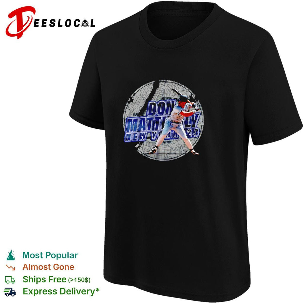 Don Mattingly New York Yankees batting stadium graphic shirt Unisex