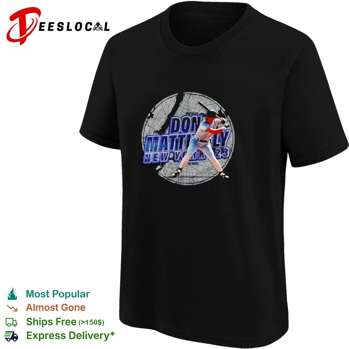 Don Mattingly New York Yankees batting stadium graphic shirt Unisex