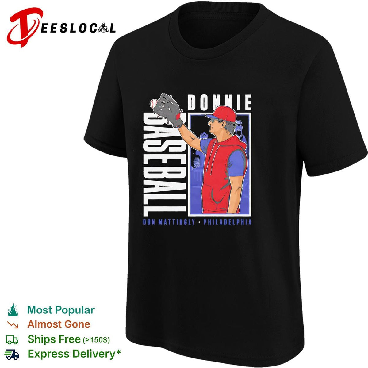 Donnie Baseball Don Mattingly Philadelphia Phillies caricature shirt Unisex