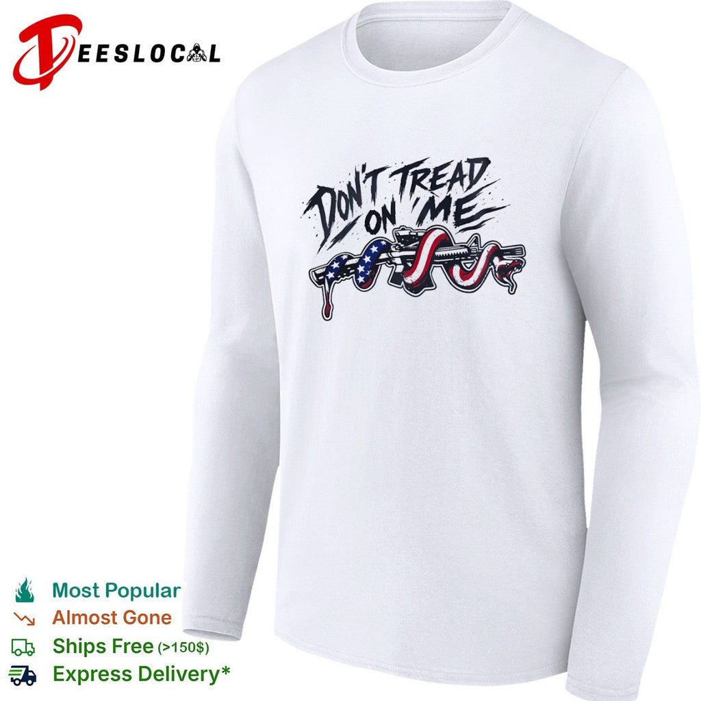 Don’t Tread on Me American Flag Snake and Rifle Patriotic Second Amendment shirt Unisex