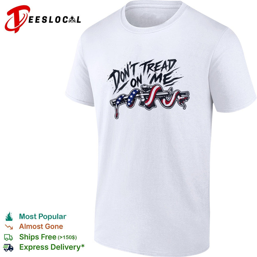 Don’t Tread on Me American Flag Snake and Rifle Patriotic Second Amendment shirt Unisex