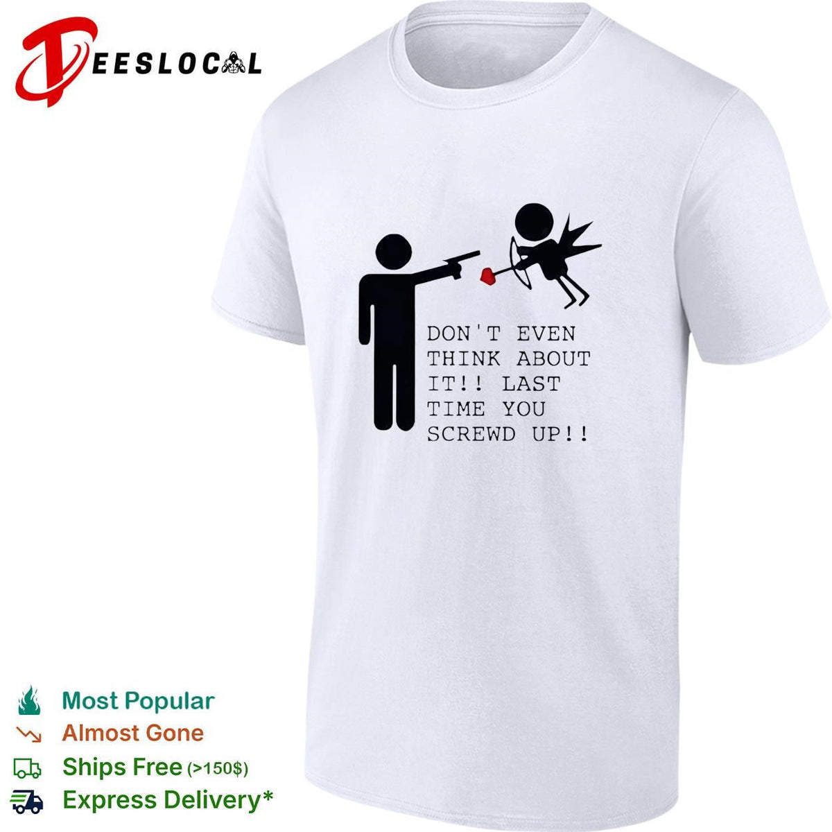 Don’t even think about it cupid stick figure humor shirt Unisex