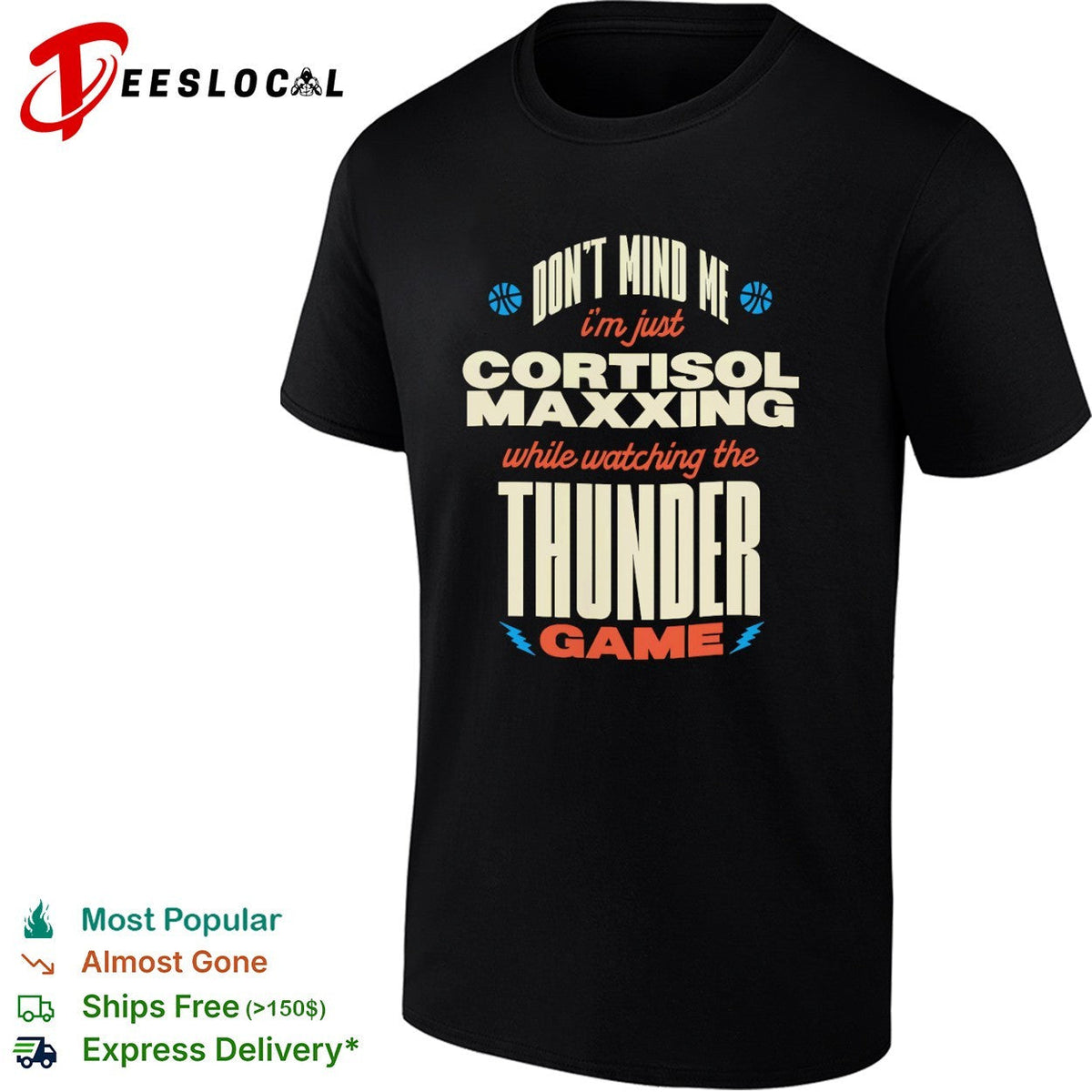 Don’t mind me I’m just cortisol maxxing while watching the Oklahoma City Thunder shirt Unisex