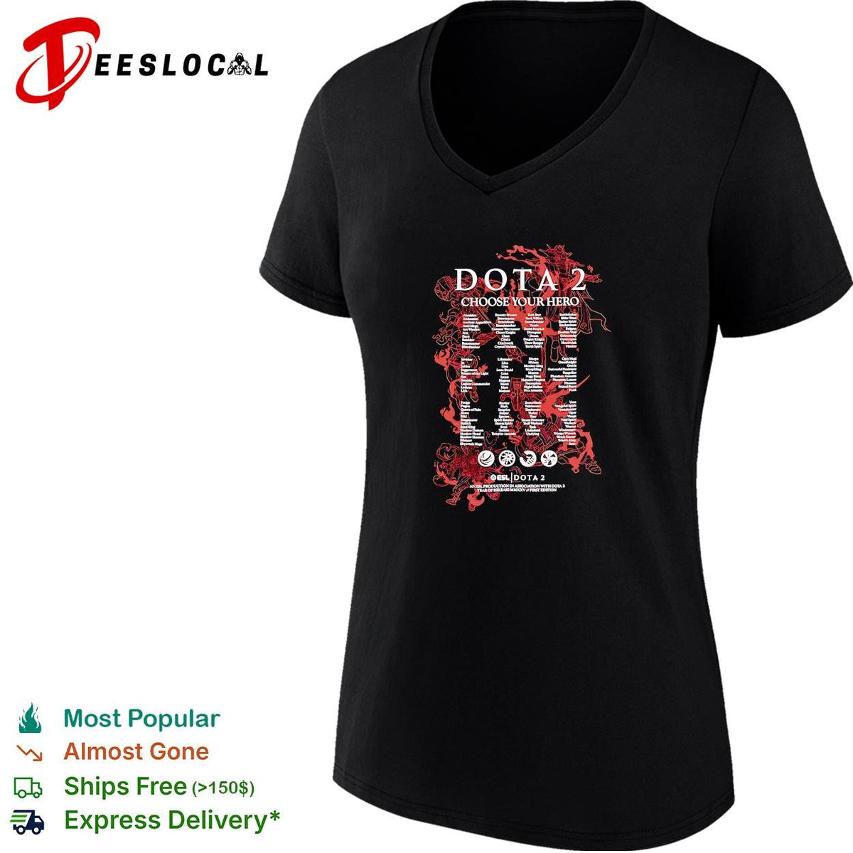 Dota 2 Choose Your Hero ESL Production in Association with Dota 2 First Edition shirt Unisex