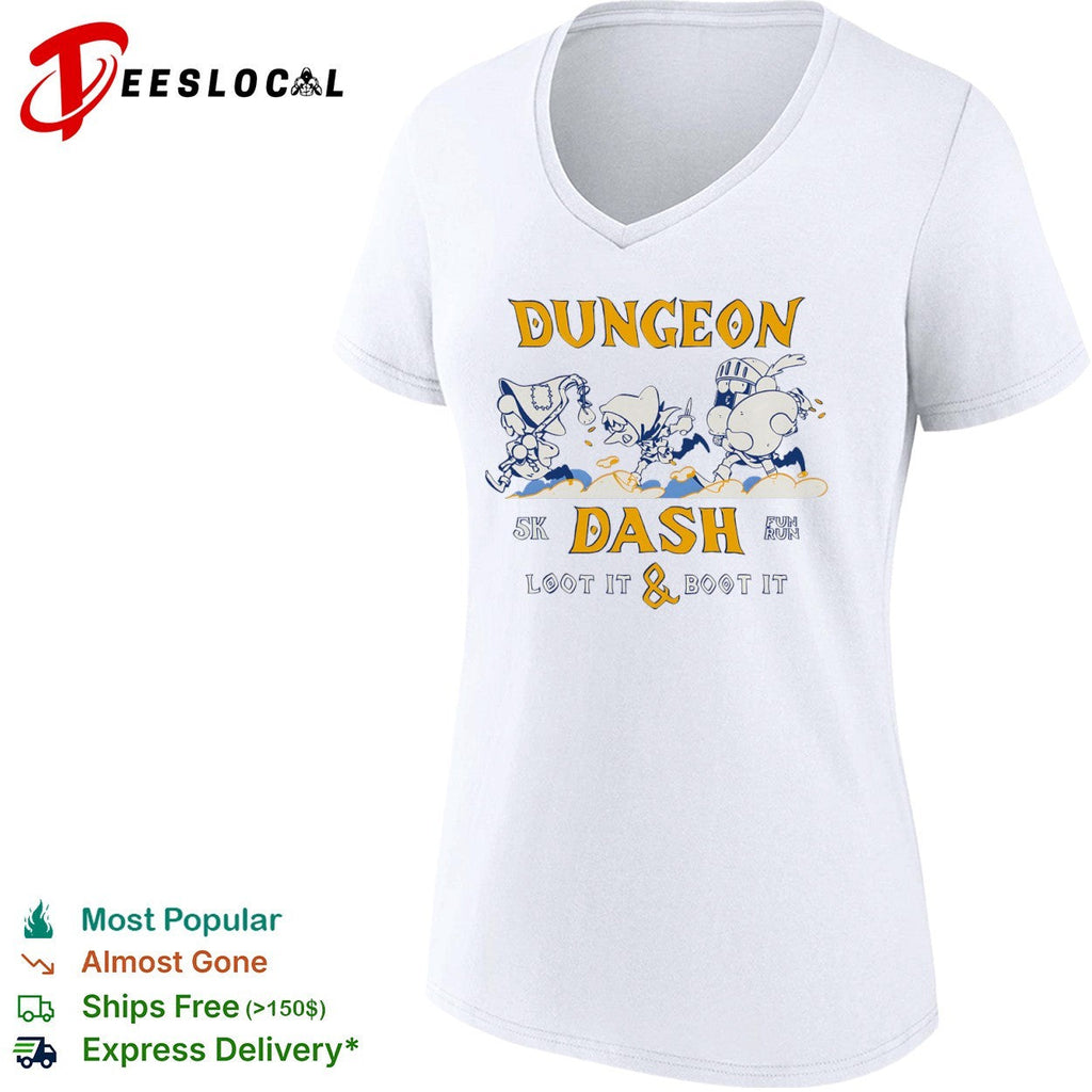 Dungeon 5k Dash Loot it and Boot it Fun Run Fantasy Adventure Dungeons Dragons shirt Unisex