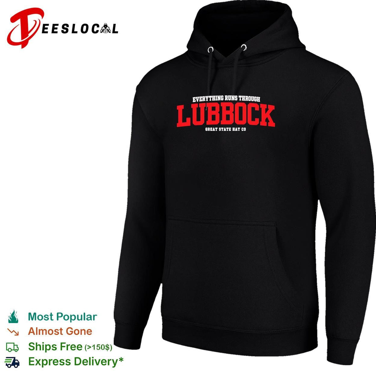 Everything Runs Through Lubbock Great State Hat Co shirt Unisex