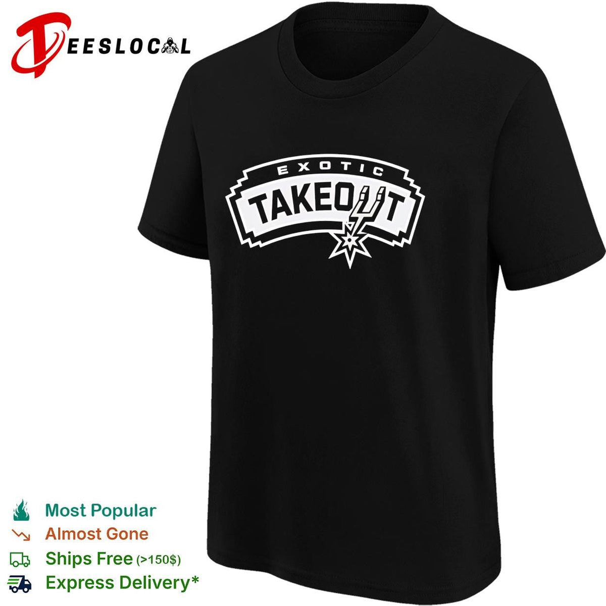 Exotic Takeout San Antonio Spurs Logo Parody Graphic Retro Font Finals 2026 shirt Unisex