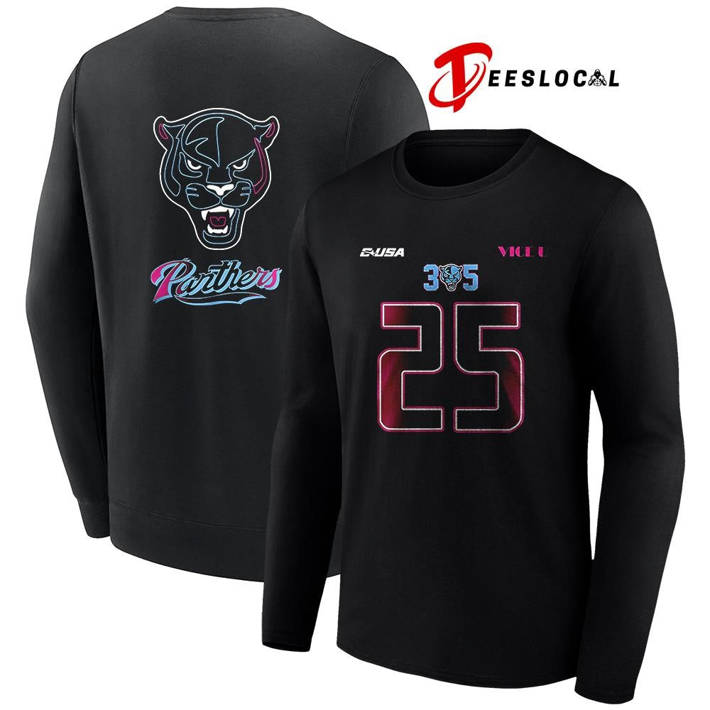 FIU Panthers 305 25 volume III neon lights graphic shirt Unisex