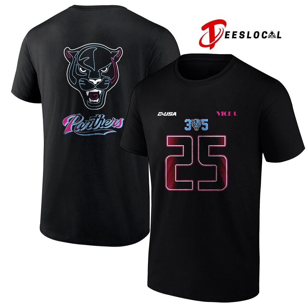 FIU Panthers 305 25 volume III neon lights graphic shirt Unisex
